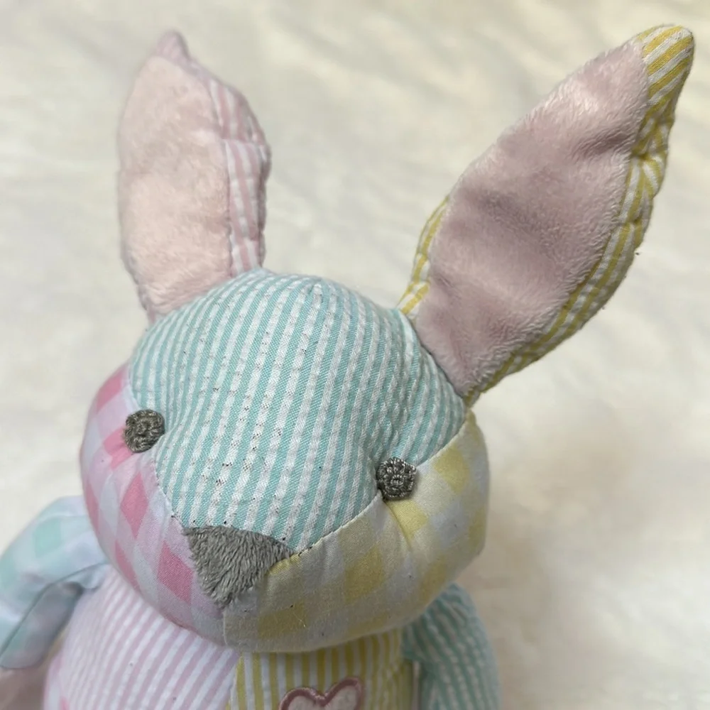 Pottery Barn Kids Plush Stuffed Patchwork Bunny Rabbit 16